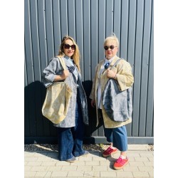 DUŻA ZÓŁTA TORBA W KWIATY