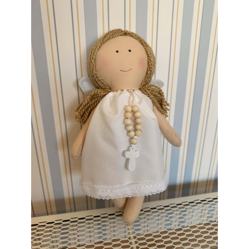 Anioł Komunijny z różańcem