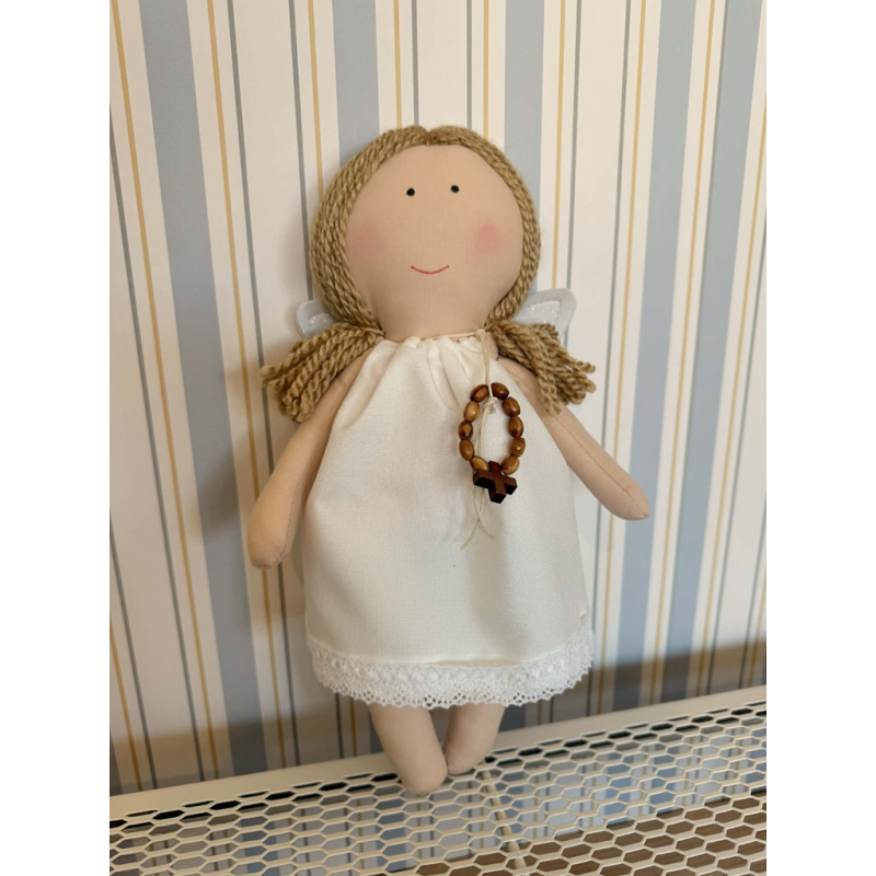 Anioł Komunijny z różańcem