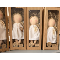 Anioł Komunijny z różańcem